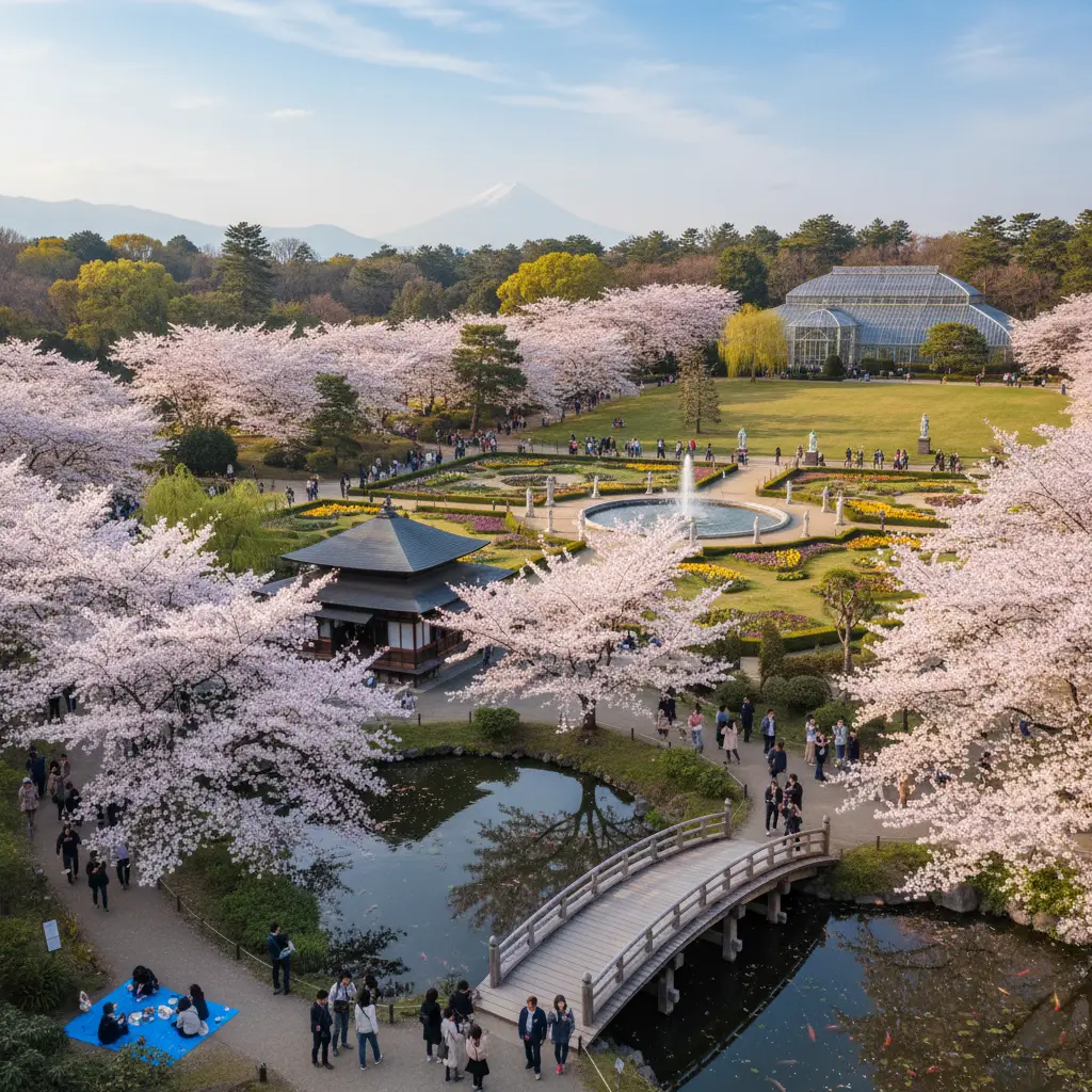 Shinjuku Gyoen là sự kết hợp tinh tế của ba phong cách vườn mang đến trải nghiệm ngắm Sakura đa dạng