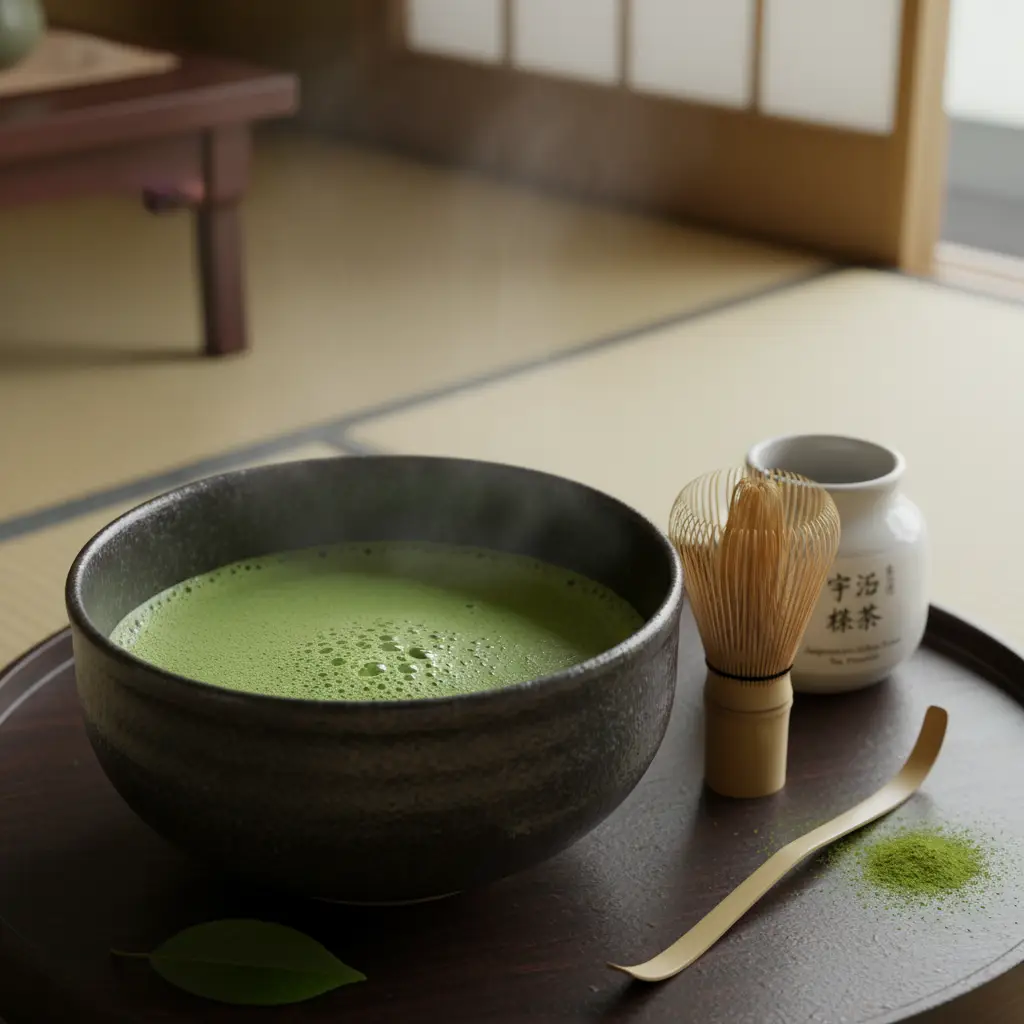 Bột trà xanh Matcha nguyên chất biểu tượng của trà đạo Nhật Bản