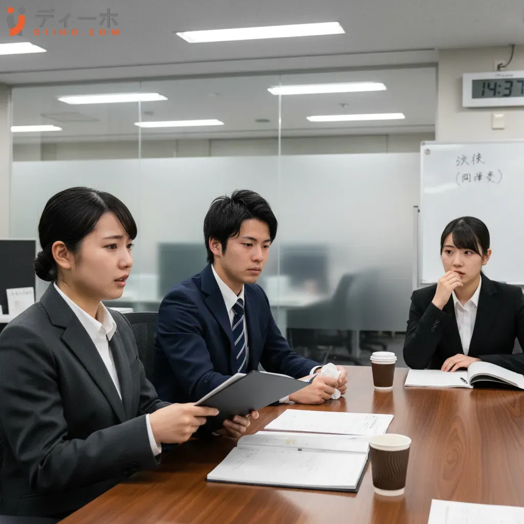 Cảnh tượng phỏng vấn xin việc căng thẳng phản ánh áp lực lớn mà giới trẻ Nhật Bản phải đối mặt