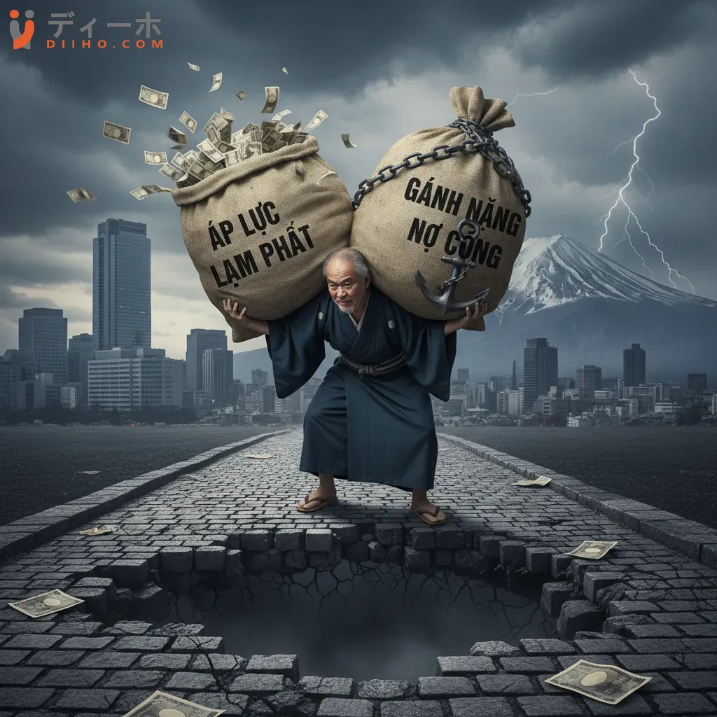 Gánh nặng nợ công khổng lồ và áp lực lạm phát đang là những thách thức lớn đối với nền kinh tế Nhật Bản