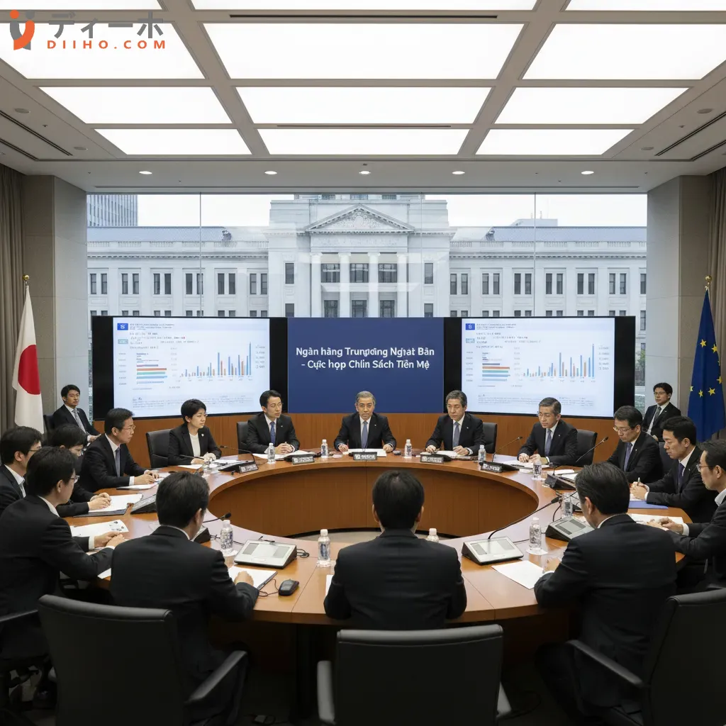 Cuộc họp của Ngân hàng Trung ương Nhật Bản nơi các quyết định quan trọng về chính sách tiền tệ được đưa ra