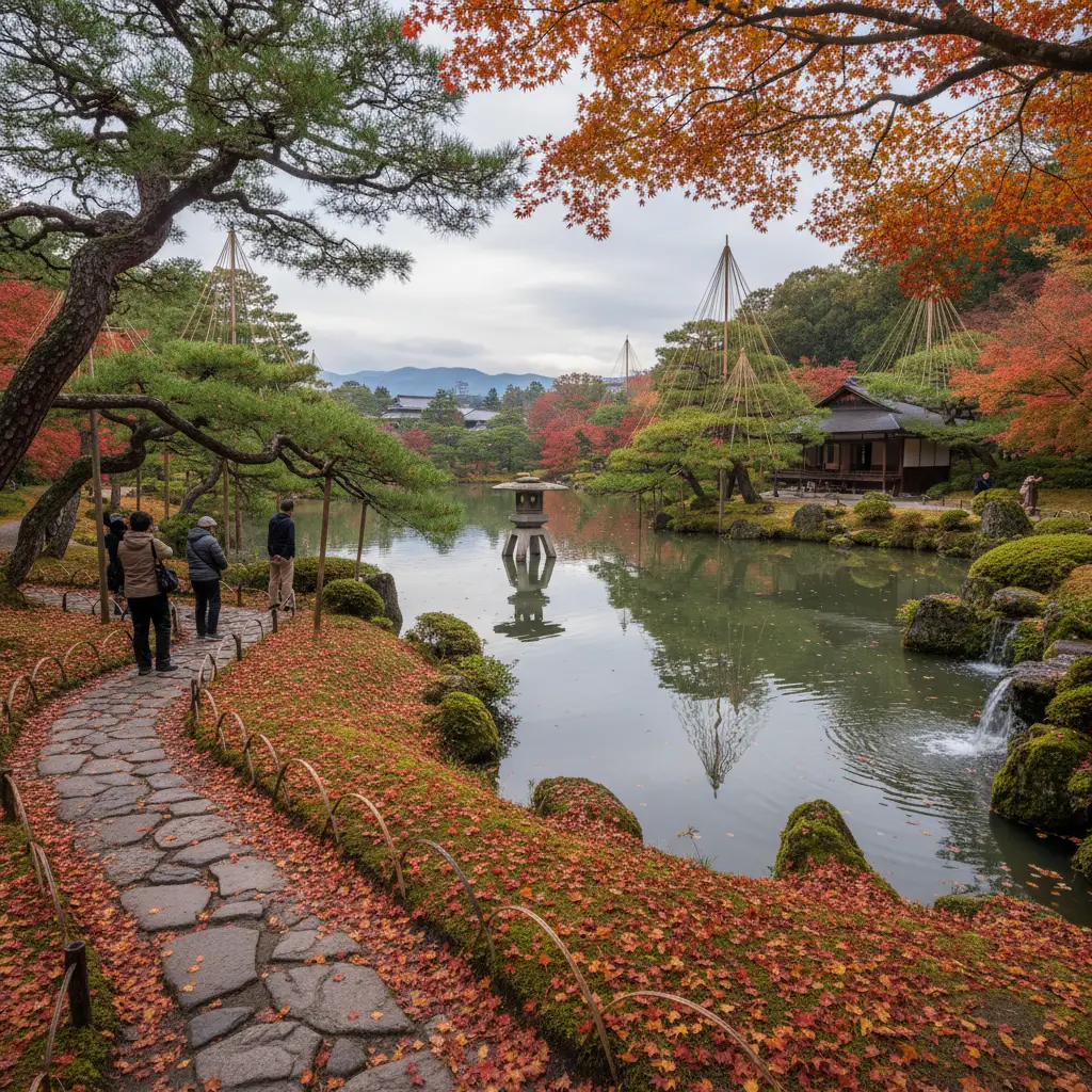 Vườn Kenrokuen một trong ba khu vườn đẹp nhất Nhật Bản với vẻ đẹp cổ kính