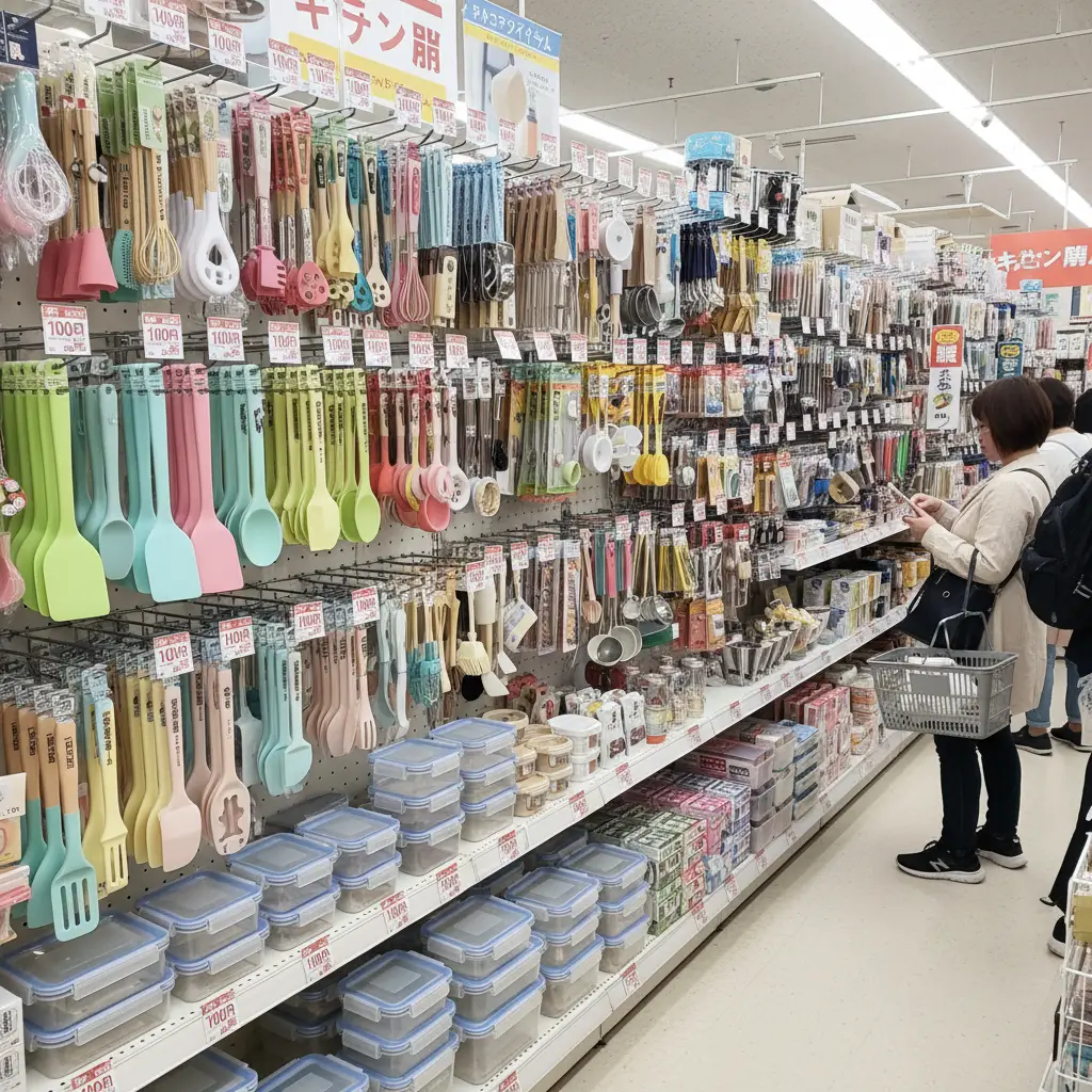 Đồ dùng nhà bếp tại cửa hàng 100 yên chất lượng tốt và giá cả phải chăng