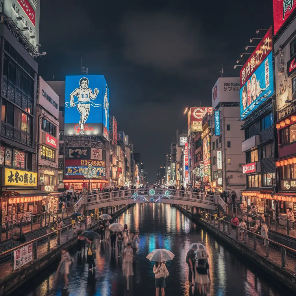Dotonbori rực rỡ ánh đèn neon biểu tượng của sự sôi động và giải trí không ngừng nghỉ tại Osaka