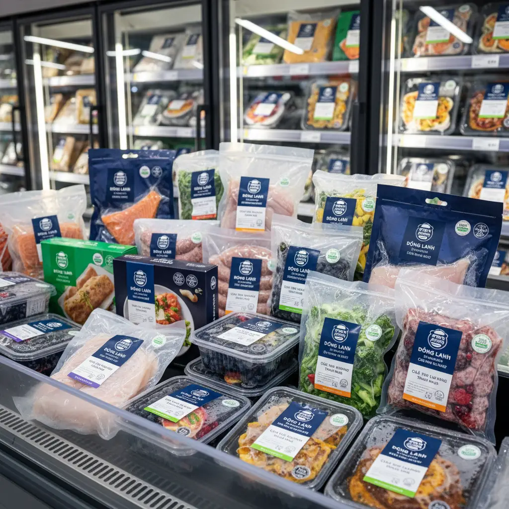 Lựa chọn thực phẩm đông lạnh chất lượng cao với bao bì nguyên vẹn