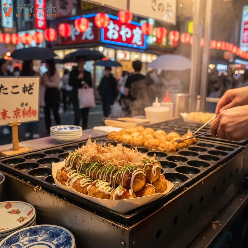 Những viên Takoyaki nóng hổi thơm lừng đặc sản đường phố Tokyo