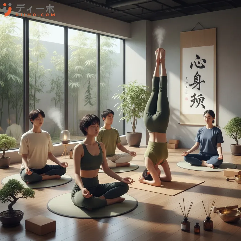 Một người trẻ Nhật Bản thực hành thiền định thể hiện sự chú trọng vào sức khỏe tinh thần và cân bằng cuộc sống