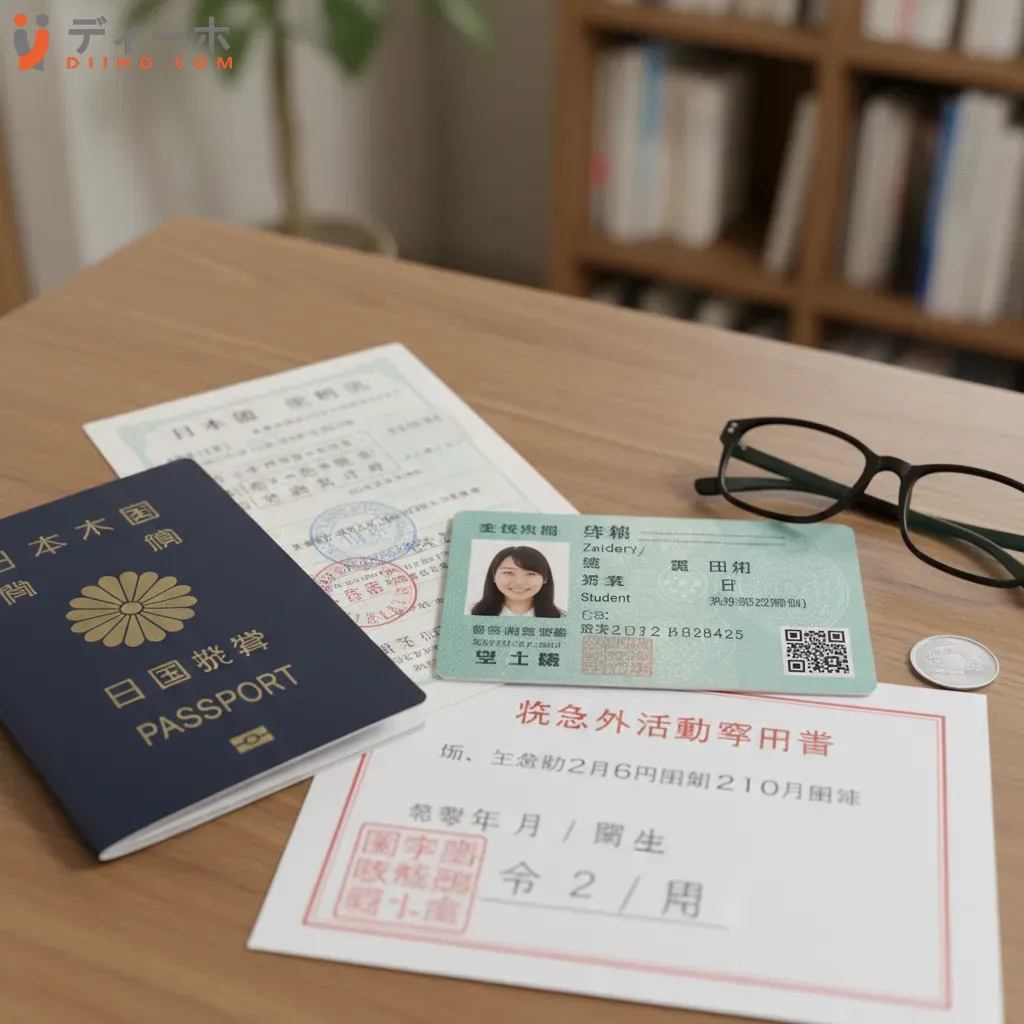 Thẻ lưu trú Zairyu Card và giấy phép hoạt động ngoài tư cách lưu trú là hai tài liệu quan trọng cho du học sinh làm thêm tại Nhật